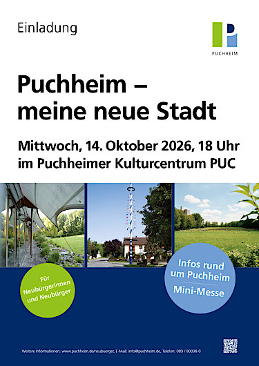 Plakat zum Neubürgerempfang Stadt Puchheim 2026
